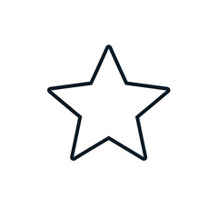 Obraz premium “Icon of a Star” – A bold star outline icon, representing success, achievement, or rating, on a white background. 