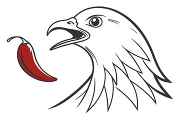 A minimalist logo featuring a stylized white dove in profile view F.eps