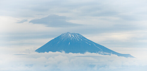 Mt. Fuji in the clouds