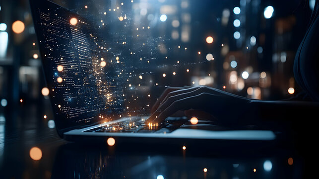 Digital Transformation, Coding Creates Innovative Solutions Efficiently at Night