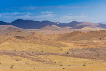 Desert valley in the Moroccan countryside near the Atlas Mountains