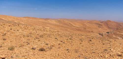 Desert valley in the Moroccan countryside near the Atlas Mountains