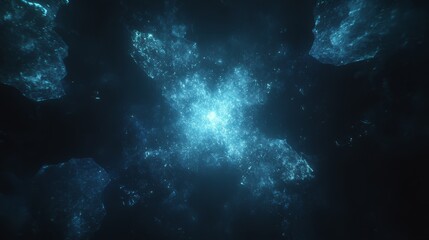 Fototapeta premium Celestial Nebula Glowing Cosmic Dust and Energy