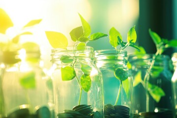 Growing money, financial growth concept. (5)