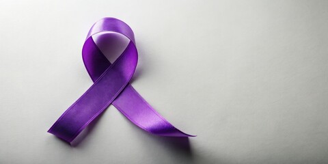 Purple ribbon, minimalist style: a potent symbol of epilepsy awareness.