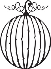 watermelon element, black line art elements, leaf, fall, autumn, fruit, vegetable, veggie, food, yellow, melon, fresh, isolated, ripe, healthy, nature, diet, illustration, object, decoration