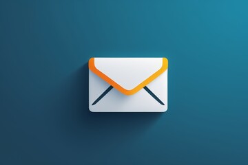 an email envelope icon on a blue background