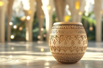 3d bedug or drum design. Suitable for Ramadan, Eid al fitr and Eid al Adha decoration.