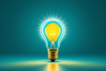 a light bulb with a bright light shining on it