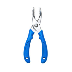 Blue handle cutting pliers isolated for hardware repair hand tool mechanic workshop construction wire cutter and electronic maintenance vector illustration