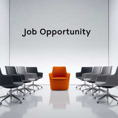 We are hiring message blank chair announcement Open job vacancies to join our team Recruitment sign
