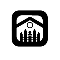 Stylish black-and-white vector icon with a unique and creative design. Perfect for logos, branding, web design, and digital projects