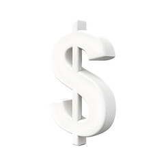 Obraz premium White dollar symbol isolated for finance banking currency money investment economy business payment wealth and market concept vector illustration