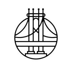 Stylish black-and-white vector icon with a unique and creative design. Perfect for logos, branding, web design, and digital projects