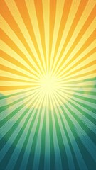 Obraz premium Líneas radiales en tonos cálidos y frescos con degradados suaves y texturas sutiles. Diseño dinámico ideal para decoraciones temáticas de Earth Day.