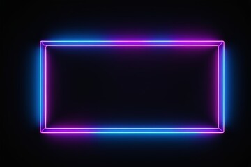 neon frame on black background