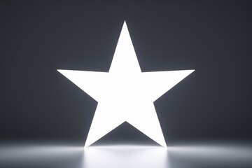 Obraz premium a white star on a black background
