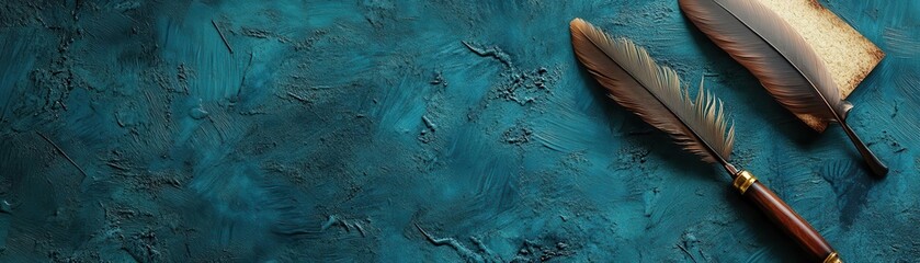 Artistic ink patterns flat design top view vintage theme 3D render