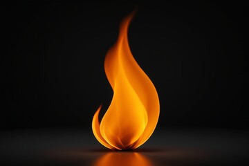 a burning flame on a black background
