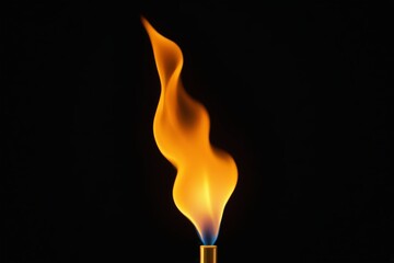 a matchstick with a flame on it