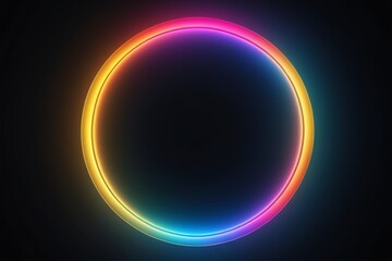 a glowing circle with a black background