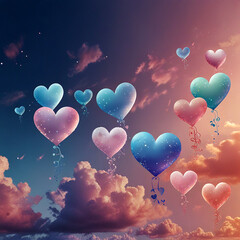 Fototapeta premium heart in the sky