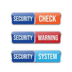 modern security button sign silver line