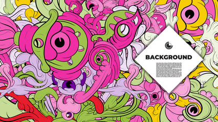 Vibrant and Playful Colorful Abstract Doodle Art Design for Posters, Book Covers, Flyers, Digital Backgrounds, Prints, and Wall Decor, Ideal for Modern and Creative Project