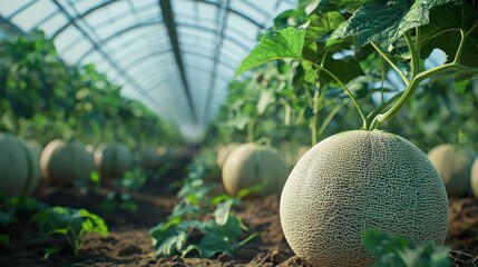 Cantaloupe Melon Greenhouse Cultivation: A Glimpse into Modern Agriculture