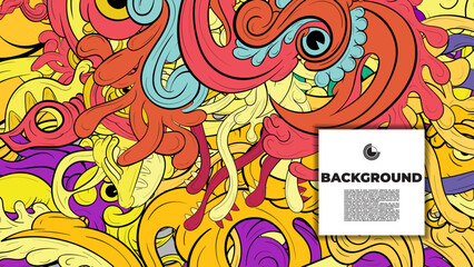 Vibrant and Playful Colorful Abstract Doodle Art Design for Posters, Covers, Flyers, Backgrounds, Prints, and Wall Decor, Perfect for Adding a Creative Touch to Any project