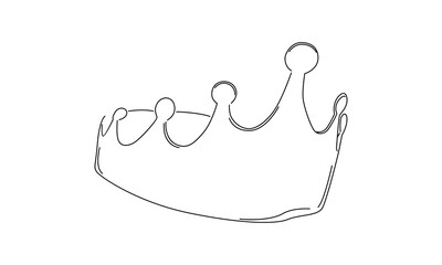 line art of crown illustration