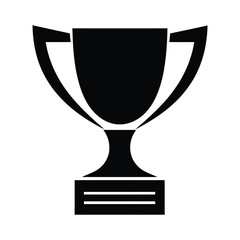 Trophy icon, silhouette, vector, outline, illustration isolated on white background.