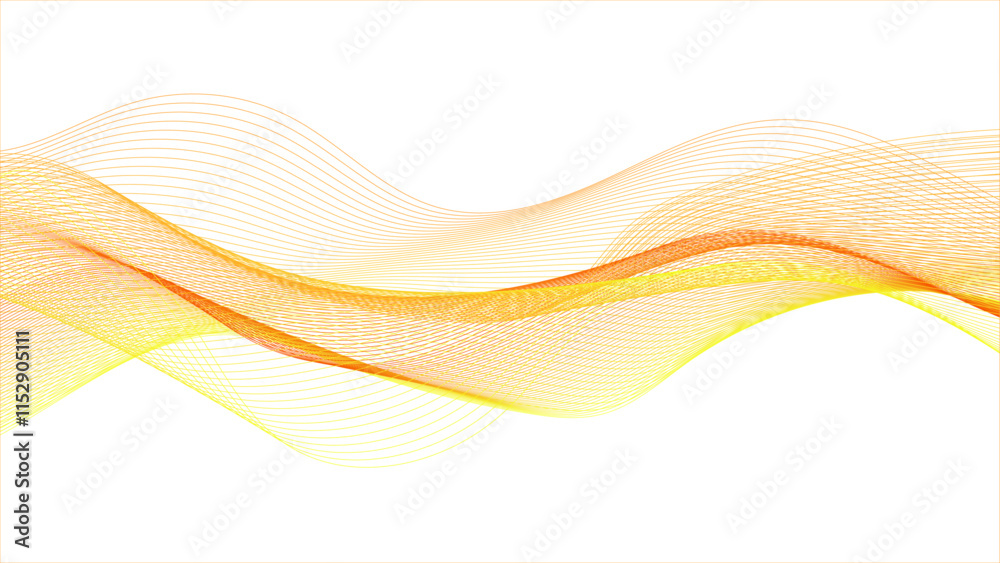 Wall mural abstract background with colorful swirls and lines on a white background. abstract colored 3d waves 