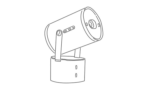 recommend clip art: line art of projector illustration	