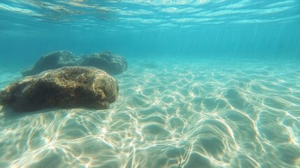 Fototapeta premium Clear Marine Ecosystem with Detailed Textures and Behavior