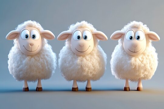 3d sheep character design. Suitable for Ramadan, Eid al fitr and Eid al Adha decoration. 