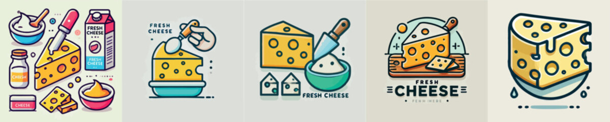 Cut cheese vector image