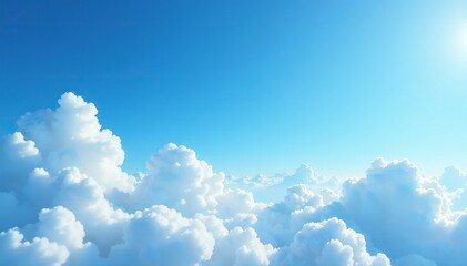 Thin and translucent clouds float gently across the bright blue expanse, blue, soft, thin