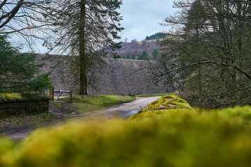 howden dam at derwent reservoir, England.