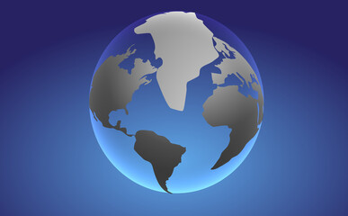 Earth Day globe with map
