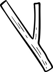 hand drawn vector illustration of tree branch.