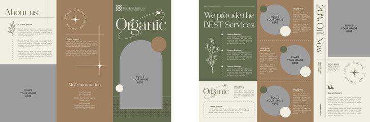 Organic Beauty Cosmetics Trifold Brochure