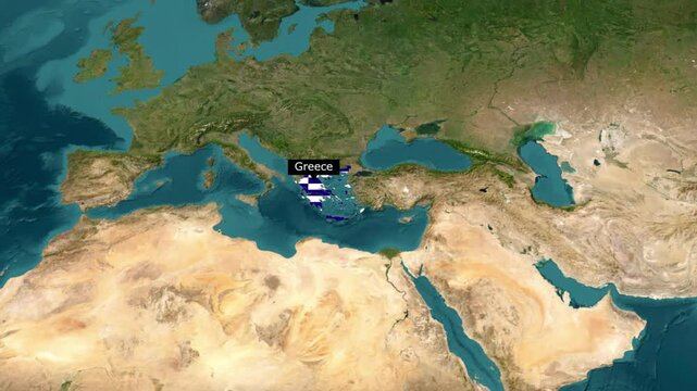 Greece Map Zooming In. Exploring the Details of the Greece Map