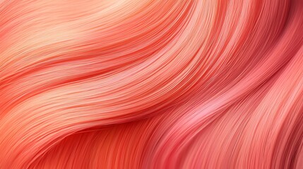 Fototapeta premium A pink hair with a lot of waves