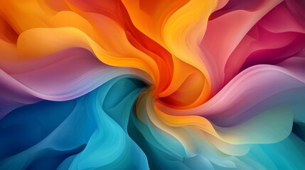 Obraz premium A vibrant swirl of colors blending seamlessly, creating a dynamic and fluid abstract design.