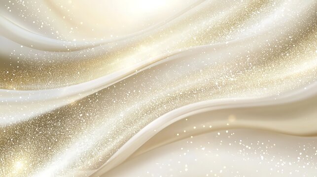 Fototapeta A white background with a gold and silver swirl pattern