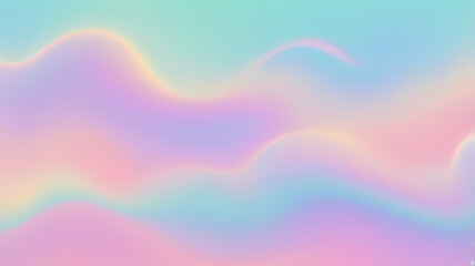 Fototapeta premium Pastel Holographic Dream: Abstract pastel holographic background with soft, dreamy, iridescent swirls. Perfect for feminine designs, branding, and social media. 