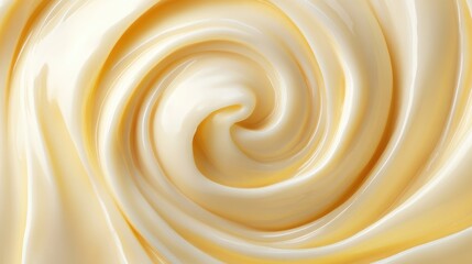 Creamy mayonnaise swirl texture high resolution with smooth glossy finish and clipping paths for versatile design applications
