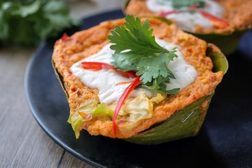 Steamed fish with curry paste , thai called Ho mok	