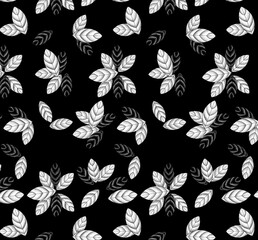 Hand Drawn Flowers and Leaves Line Pattern Watercolor Trendy Plan Trendy Color Cards Print On The Floor Home Textile Fabric Wallpaper Wrapping Cards Carpet Rug Background Fabric Linen Look Textures